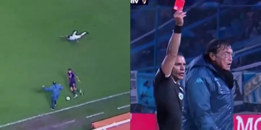 Julio César Falcioni fue expulsado y apuntó contra el arbitraje tras la derrota de Atlético Tucumán ante River